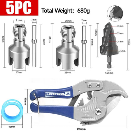 Detachable DN15 DN20 DN25 Pipe Threading Tool With Hex Shank For Internal And External Water Pipe T 10
