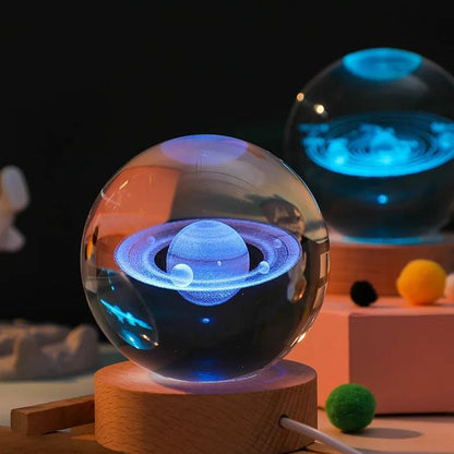 Cosmos Series Crystal Ball Night Light Solar Theme Desk Lamp 1