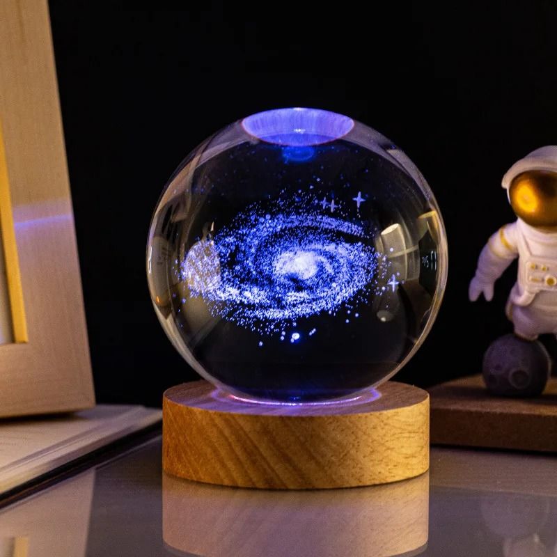 Cosmos Series Crystal Ball Night Light Solar Theme Desk Lamp 6