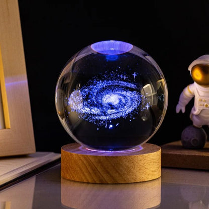 Cosmos Series Crystal Ball Night Light Solar Theme Desk Lamp 6