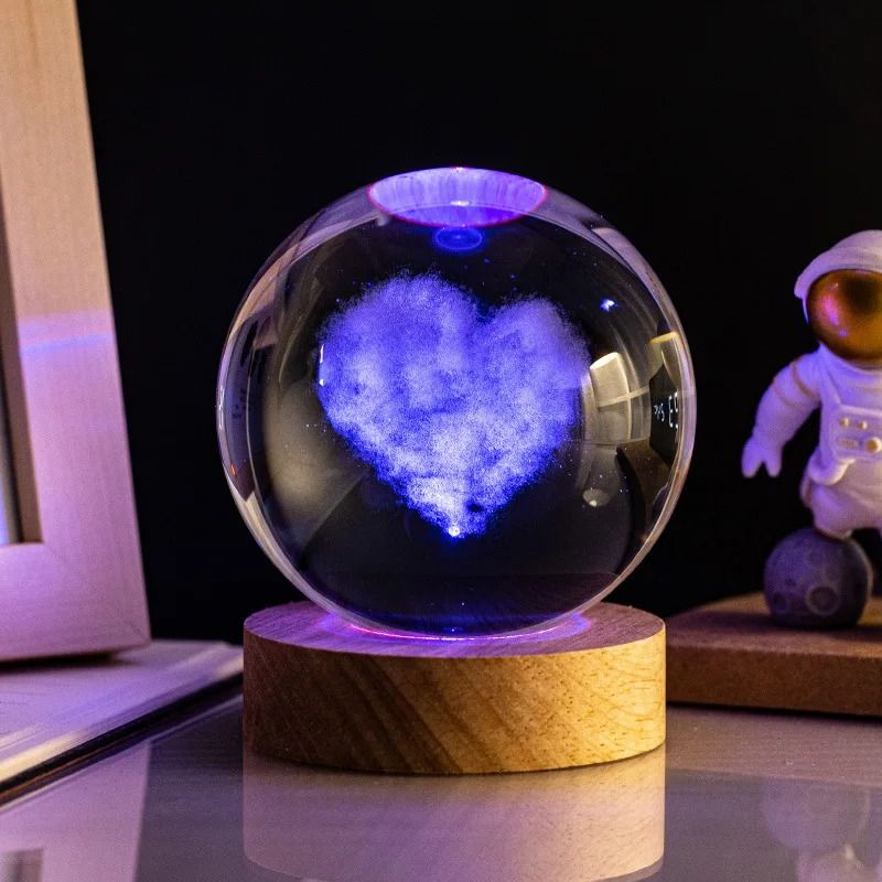 Cosmos Series Crystal Ball Night Light Solar Theme Desk Lamp 9