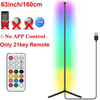 Smart Corner RGB Floor Lamp With Tuya And Alexa  160cm Dimmable Mood Lighting 6