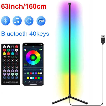 Smart Corner RGB Floor Lamp With Tuya And Alexa  160cm Dimmable Mood Lighting 7