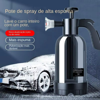 2L Car Wash Foam Sprayer – Acid and Alkali Resistant Air Pressure Foam Can with Fan Shaped Nozzle