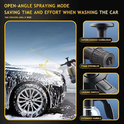 2L Car Wash Foam Sprayer  Acid And Alkali Resistant Air Pressure Foam Can With Fan Shaped Nozzle 5