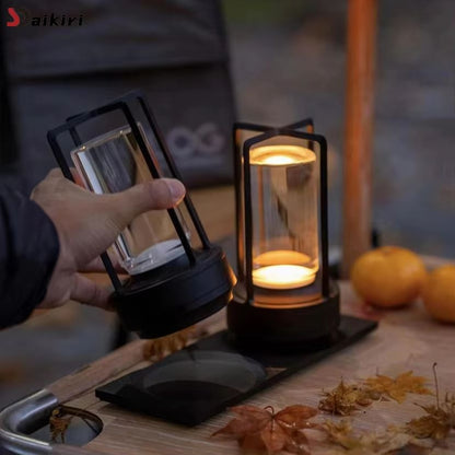 Elegant Rechargeable Touch Table Lamp – Aluminum Alloy Body with Crystal Diffuser, Portable Ambient Desk Light