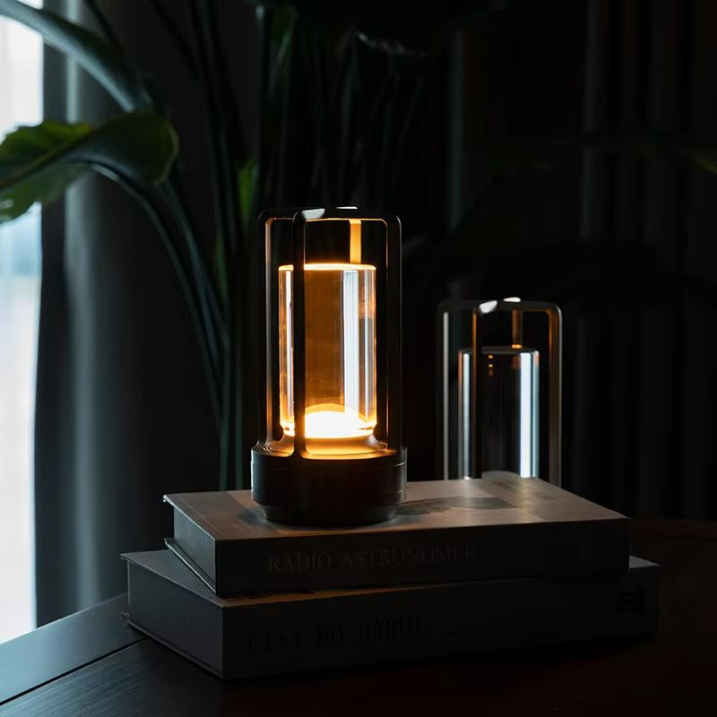 Elegant Rechargeable Touch Table Lamp  Aluminum Alloy Body With Crystal Diffuser Portable Ambient D