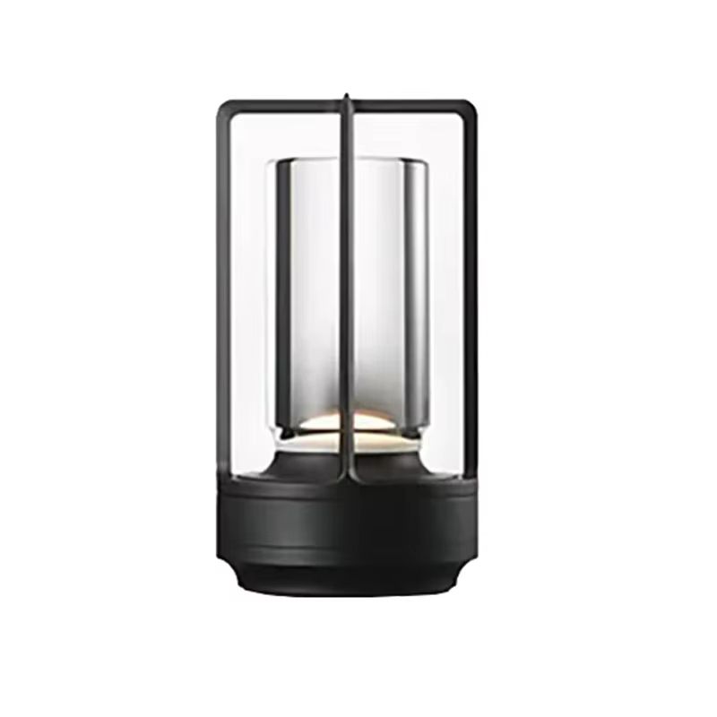 Elegant Rechargeable Touch Table Lamp  Aluminum Alloy Body With Crystal Diffuser Portable Ambient D