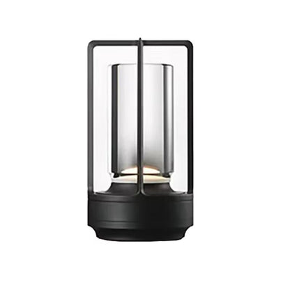 Elegant Rechargeable Touch Table Lamp  Aluminum Alloy Body With Crystal Diffuser Portable Ambient D