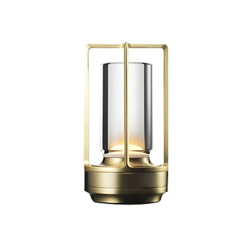 Elegant Rechargeable Touch Table Lamp  Aluminum Alloy Body With Crystal Diffuser Portable Ambient D