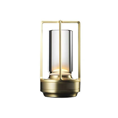 Elegant Rechargeable Touch Table Lamp  Aluminum Alloy Body With Crystal Diffuser Portable Ambient D