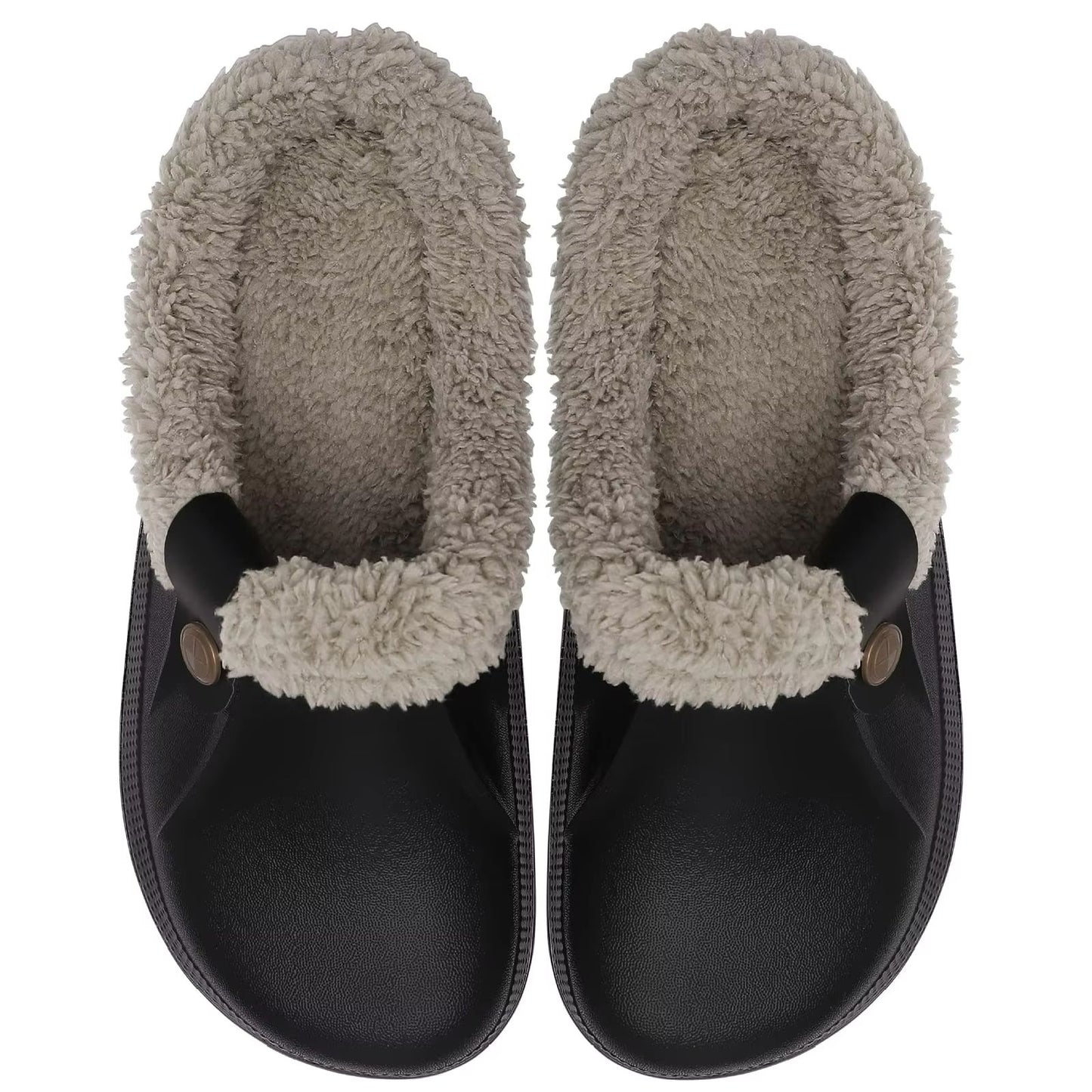 Cozy Waterproof Fur Clog Slippers  Plush Indoor Outdoor Winter Shoes 1