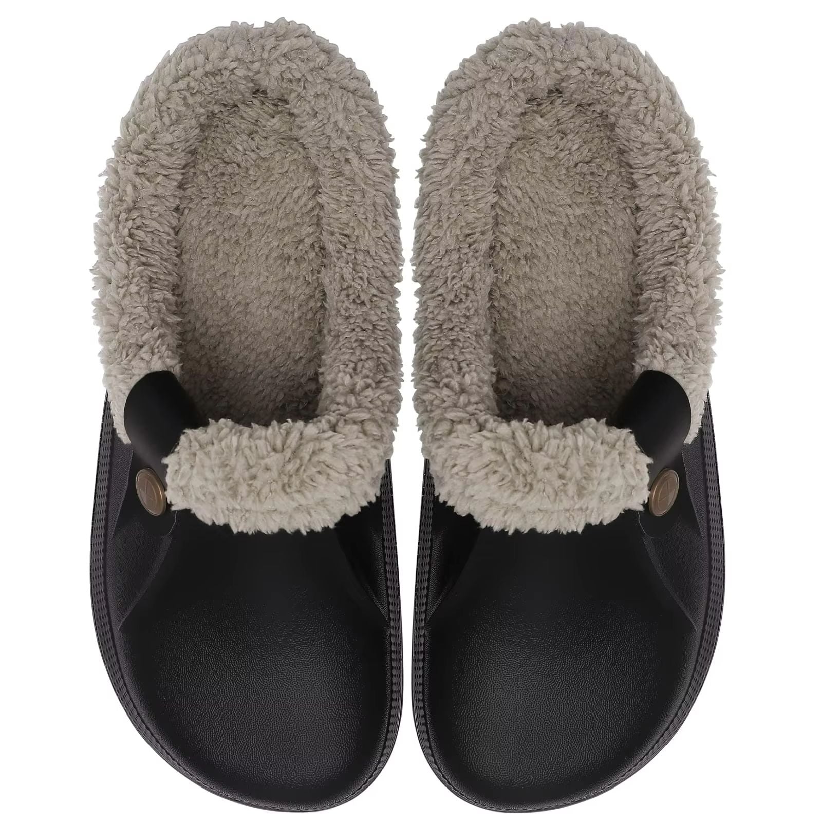 Cozy Waterproof Fur Clog Slippers  Plush Indoor Outdoor Winter Shoes 1