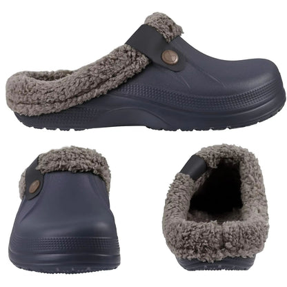 Cozy Waterproof Fur Clog Slippers  Plush Indoor Outdoor Winter Shoes 2