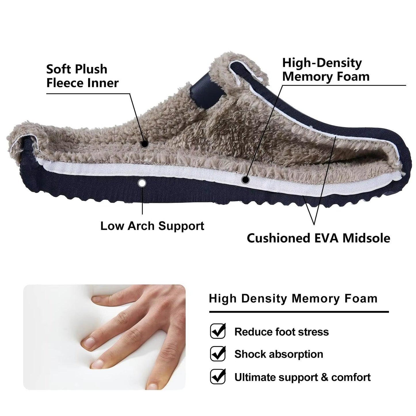 Cozy Waterproof Fur Clog Slippers  Plush Indoor Outdoor Winter Shoes 5