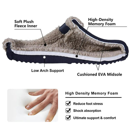 Cozy Waterproof Fur Clog Slippers  Plush Indoor Outdoor Winter Shoes 5