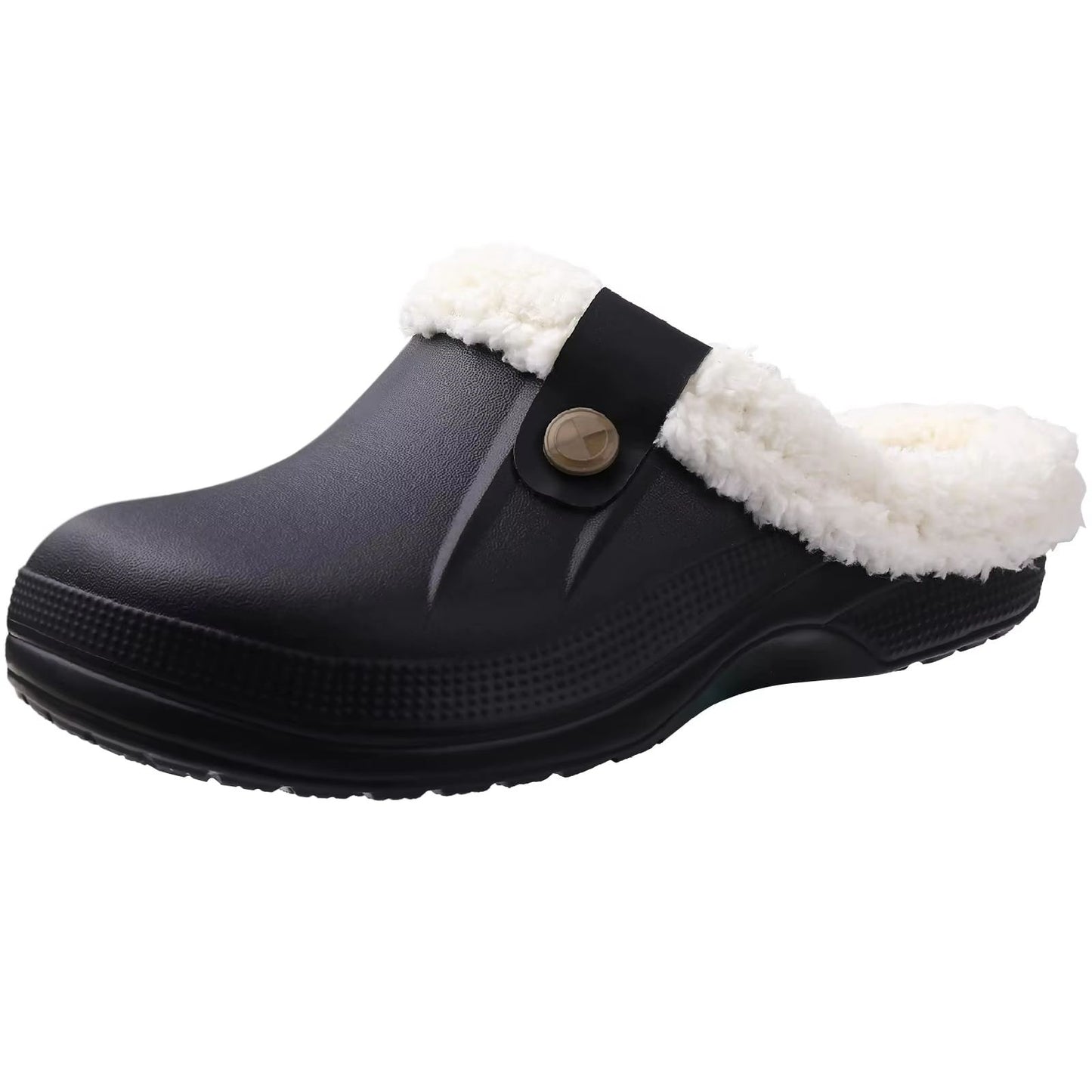 Cozy Waterproof Fur Clog Slippers  Plush Indoor Outdoor Winter Shoes 12