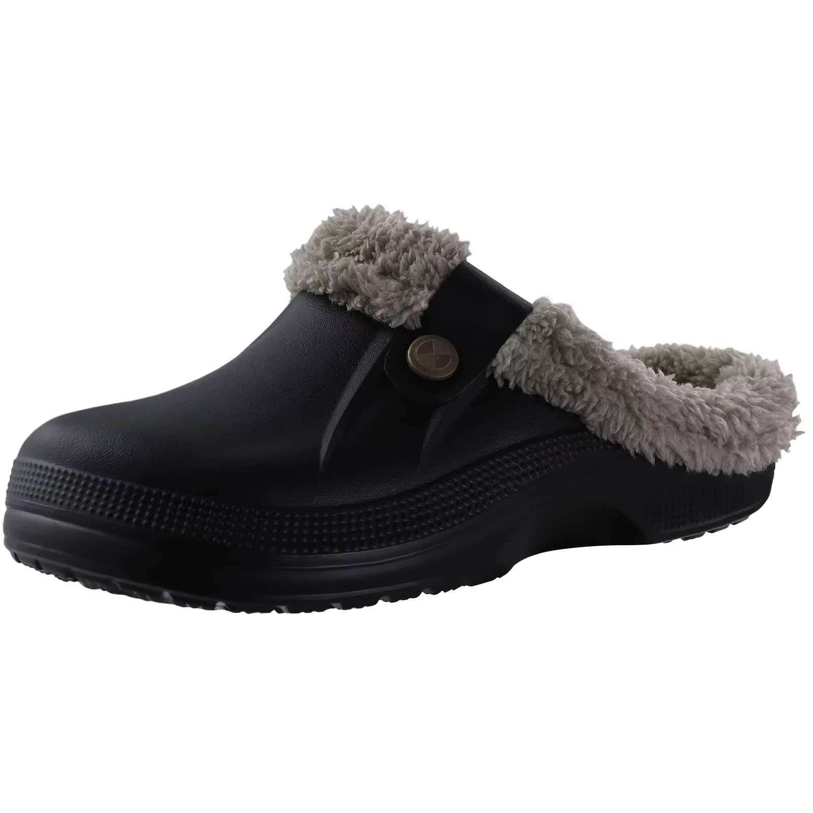 Cozy Waterproof Fur Clog Slippers  Plush Indoor Outdoor Winter Shoes 7