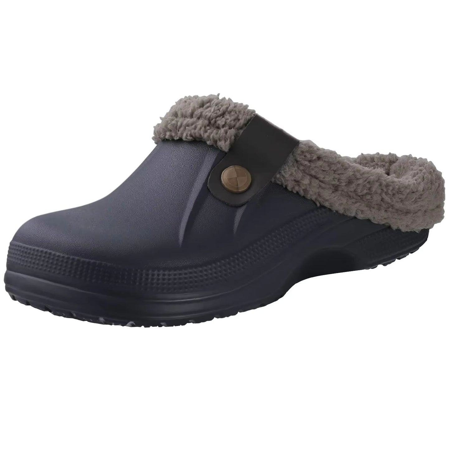 Cozy Waterproof Fur Clog Slippers  Plush Indoor Outdoor Winter Shoes 8