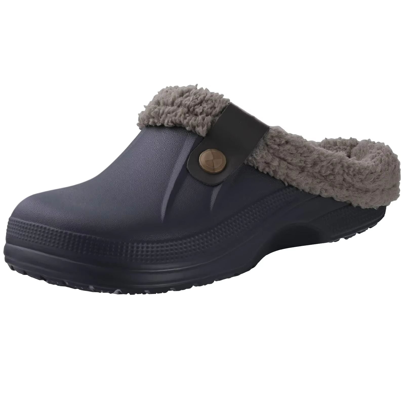 Cozy Waterproof Fur Clog Slippers  Plush Indoor Outdoor Winter Shoes 8