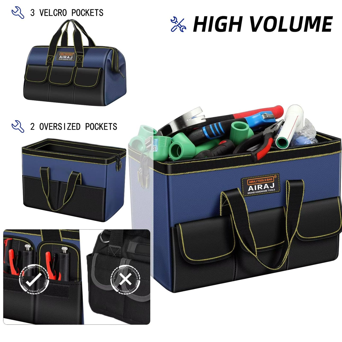 ProDry 1680D Utility Tool Organizer  Electrician Tool Bag With Waterproof High Capacity Design 2