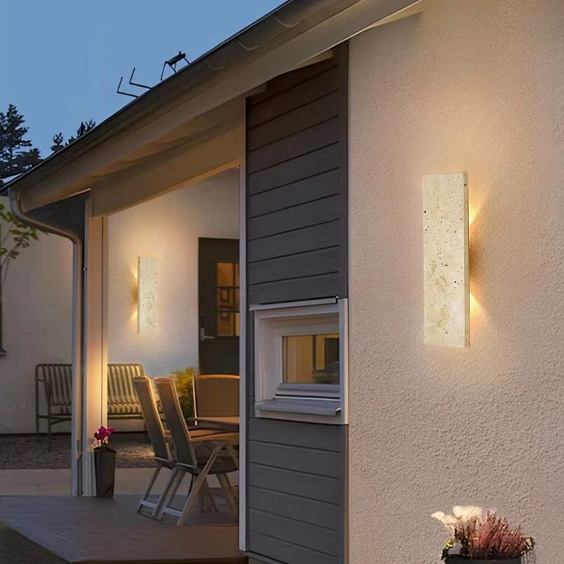 StoneGlow Natural Stone LED Wall Light  Elegant Outdoor Waterproof Exterior Wall Lamp 4