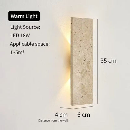 StoneGlow Natural Stone LED Wall Light  Elegant Outdoor Waterproof Exterior Wall Lamp 6