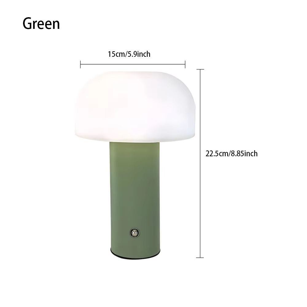 Mushroom Glow LED Rechargeable Table Lamp  Portable 3Color Dimmable Night Light 9
