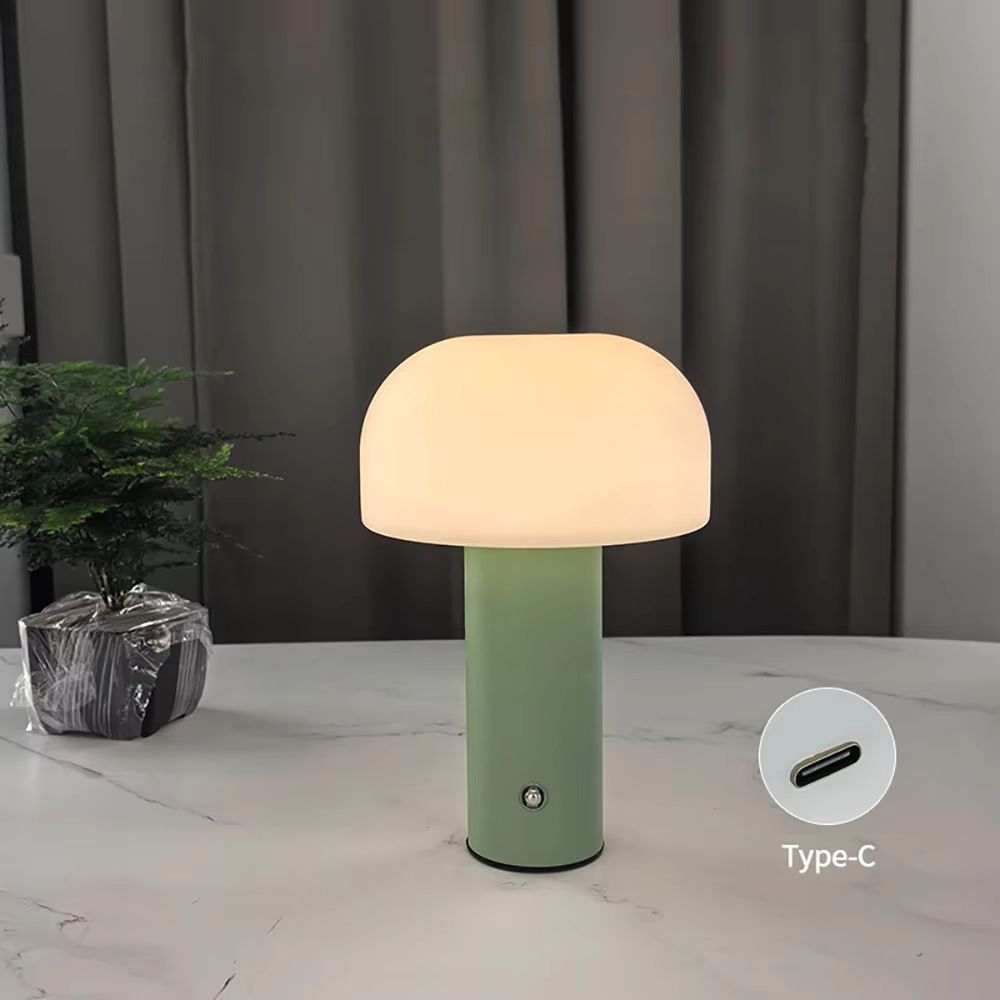 Mushroom Glow LED Rechargeable Table Lamp  Portable 3Color Dimmable Night Light 2