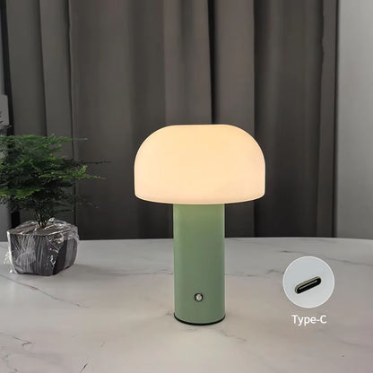 Mushroom Glow LED Rechargeable Table Lamp  Portable 3Color Dimmable Night Light 2