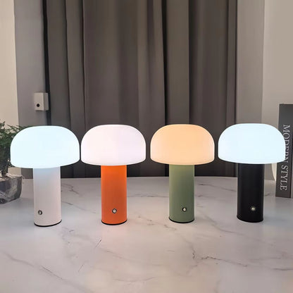 Mushroom Glow LED Rechargeable Table Lamp  Portable 3Color Dimmable Night Light 5
