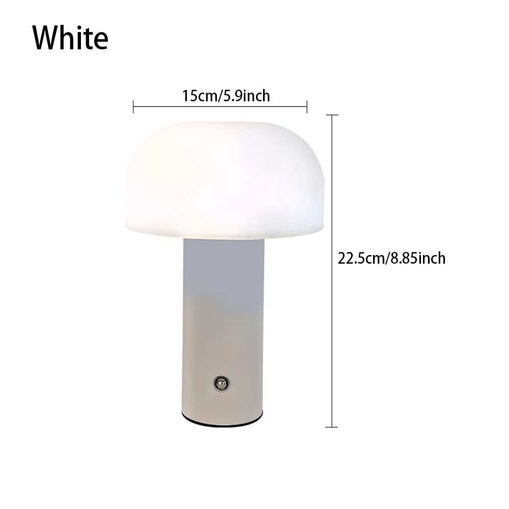 Mushroom Glow LED Rechargeable Table Lamp  Portable 3Color Dimmable Night Light 7