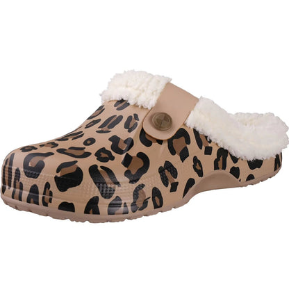 Shevalues Waterproof Fuzzy Mens Clogs Warm Fur Lined Slippers Indoor Outdoor Anti Slip House Shoes 10
