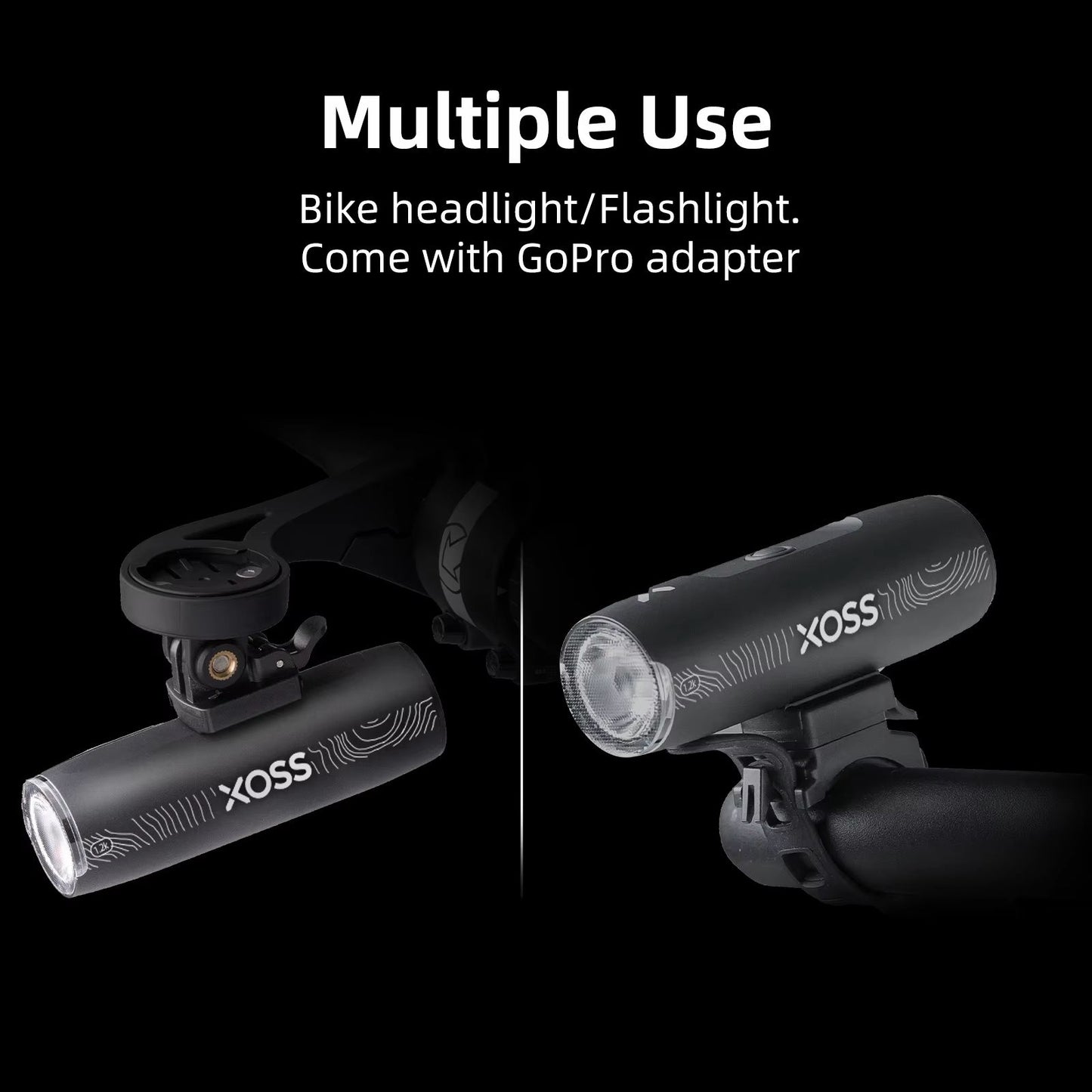 XOSS XL1200 Bike Headlight 1200 Lumen Waterproof Rechargeable Aluminum Front Lamp 4