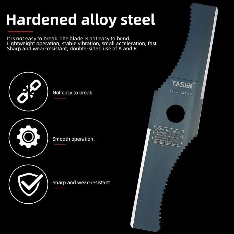 Rotating S Shaped Weeding Blade for Lawn and Garden Trimming Tool