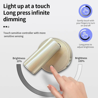 LED Magnetic USB Rechargeable Wall Spotlight Set 2pcs Wireless Reading Light 1
