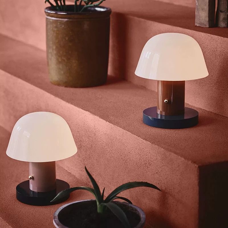Mushroom Table Lamp USB Rechargeable Every Night Desk Light