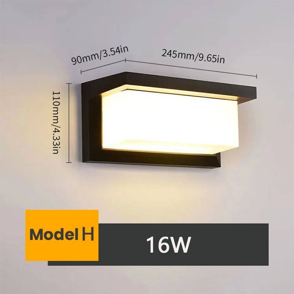 LED Outdoor Wall Light Waterproof Motion Sensor Porch Light IP66 14