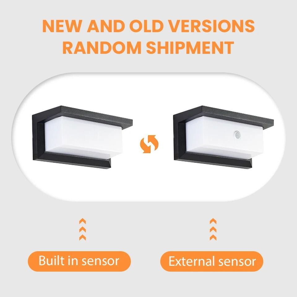 LED Outdoor Wall Light Waterproof Motion Sensor Porch Light IP66 5