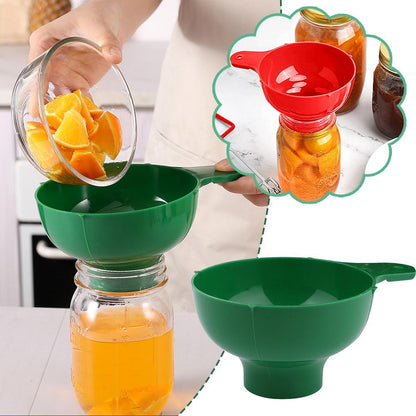 Wide Mouth Canning Funnel Plastic, Salad Dressing Liquid Funnel Hopper, Filter Kitchen Tools for Cooking, Baking Gadgets