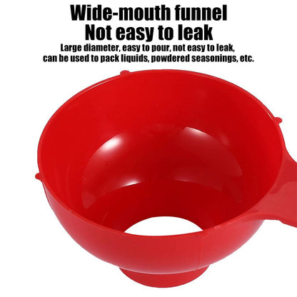Wide Mouth Canning Funnel Plastic, Salad Dressing Liquid Funnel Hopper, Filter Kitchen Tools for Cooking, Baking Gadgets