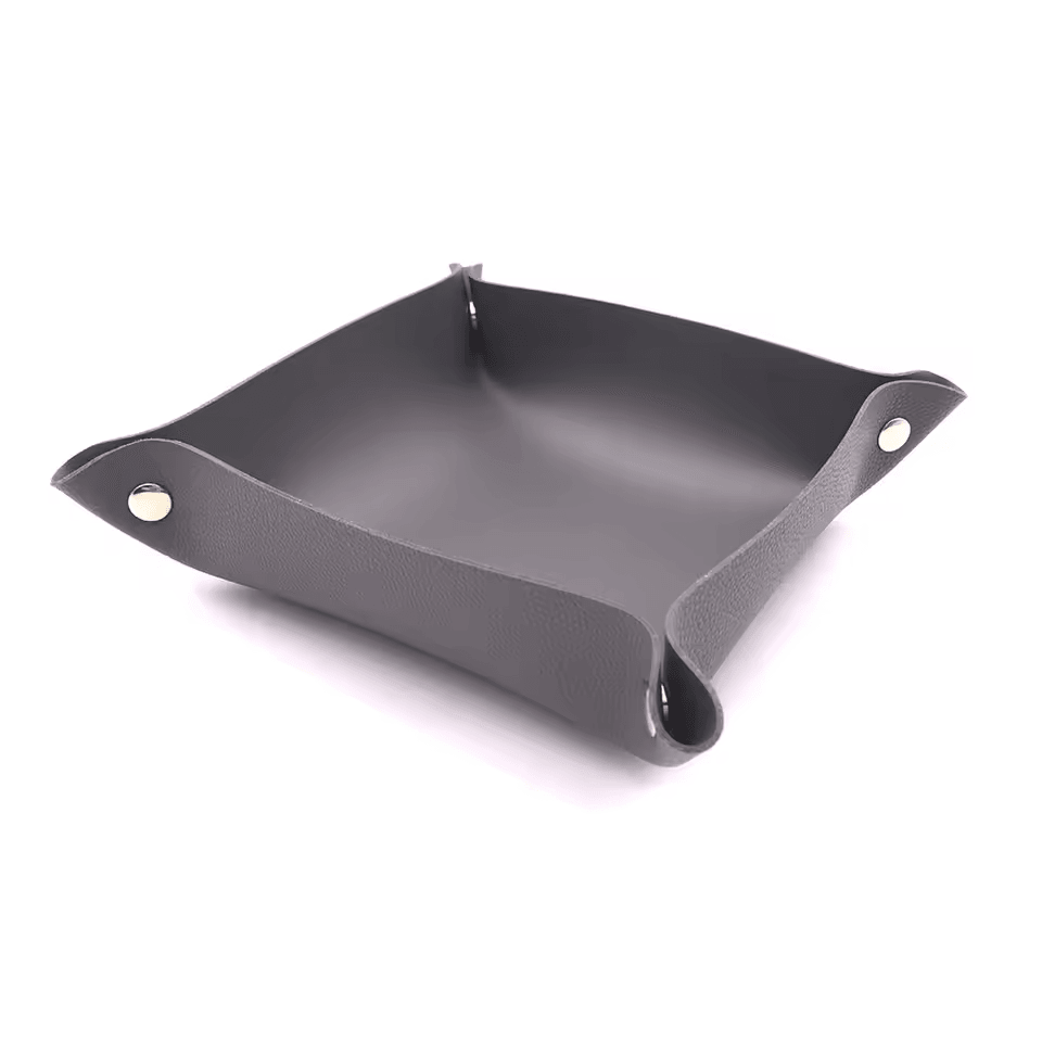 Foldable Leather Tray Jewelry Key Catchall Organizer For Desk Entryway Nightstand MultiPurpose Stor 4