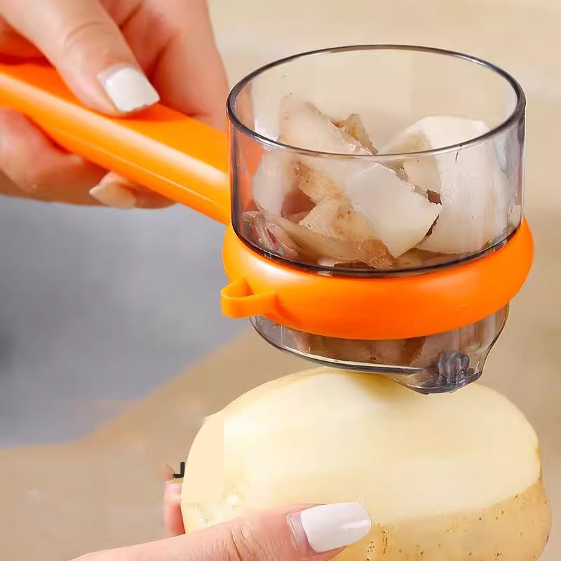Multi Function Potato Peeling Knife Vegetable Peeler, Storage Bucket, Fruit Planing Scraper Kitchen Gadgets