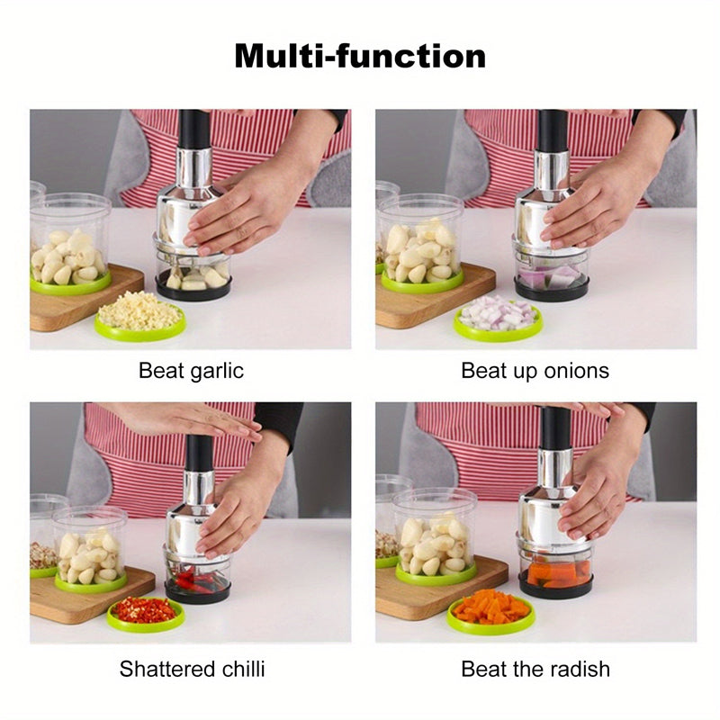 Manual Garlic Press Crusher Masher, Handheld Onion Chopper Tool, Fruit Vegetable Tools for Kitchen Use