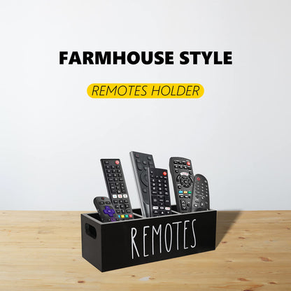 Stylish Wooden Organizer for Remote Controls & Stationery, Compact Desk Storage Box for Living Room, Bedroom, Office