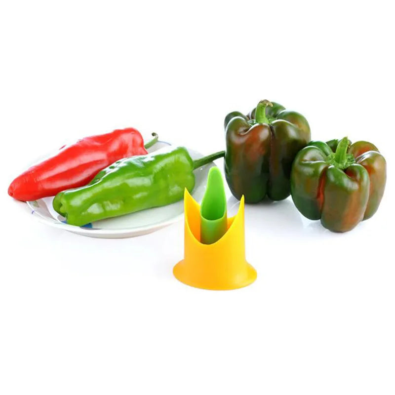 Slicer Vegetable Cutter Kitchen Tool Creative Pepper Fruit Corer Cooking Device Seed Remover Gadget 1