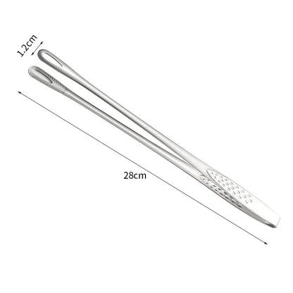 Stainless Steel Kitchen Tongs BBQ Grill Meat Tongs Clip, Cooking Tweezers for Food Utensils, Barbecue Kitchen Accessory