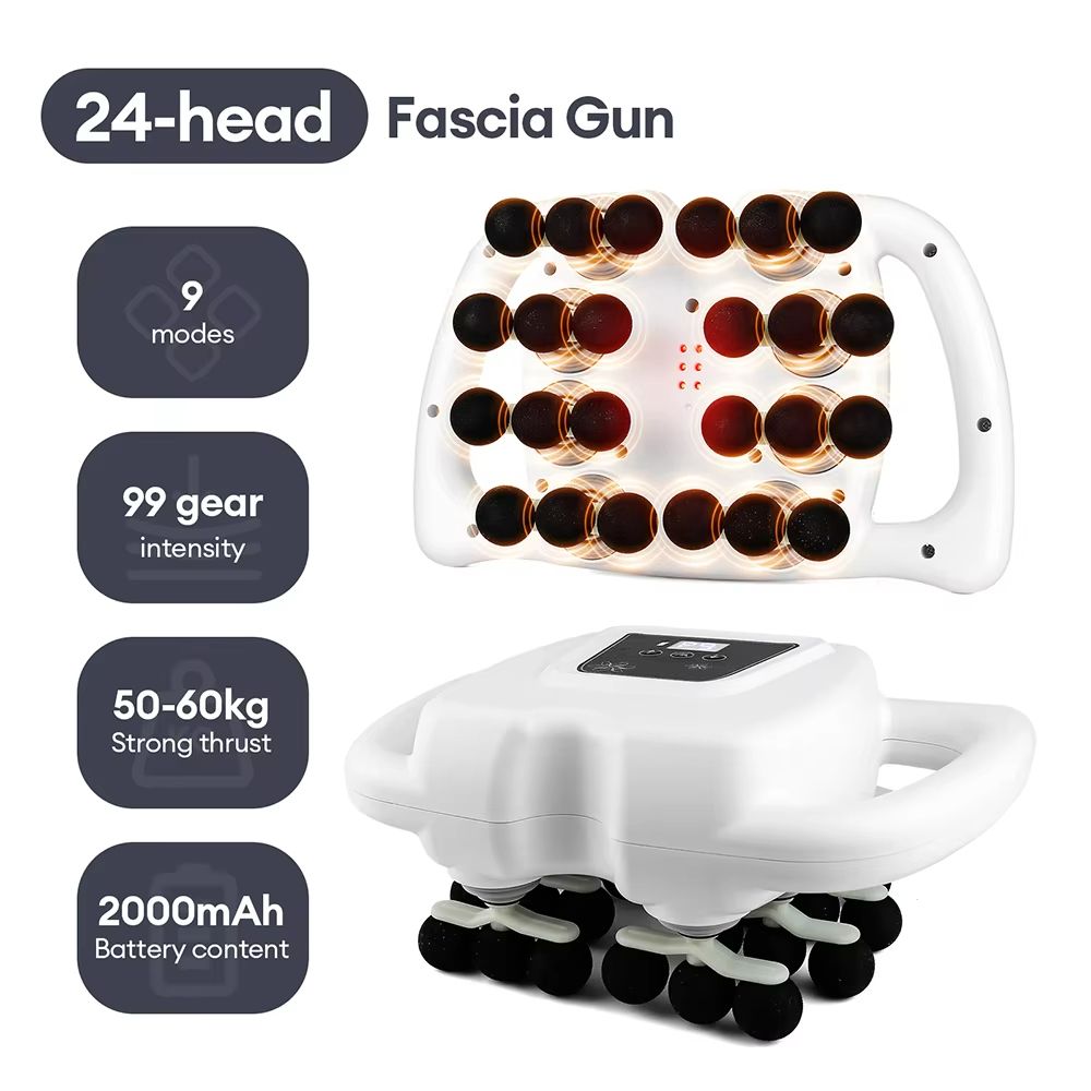Ultimate 42 Heads Fascia Gun  High Frequency Vibration Full Body Recovery Massager 23