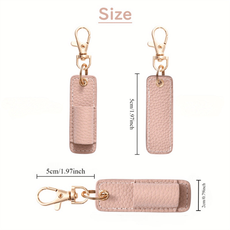 Neck Nurse Pen Clip, Portable Keychain Pen Holder Compact Leather Office Pen Storage Clip for Professionals