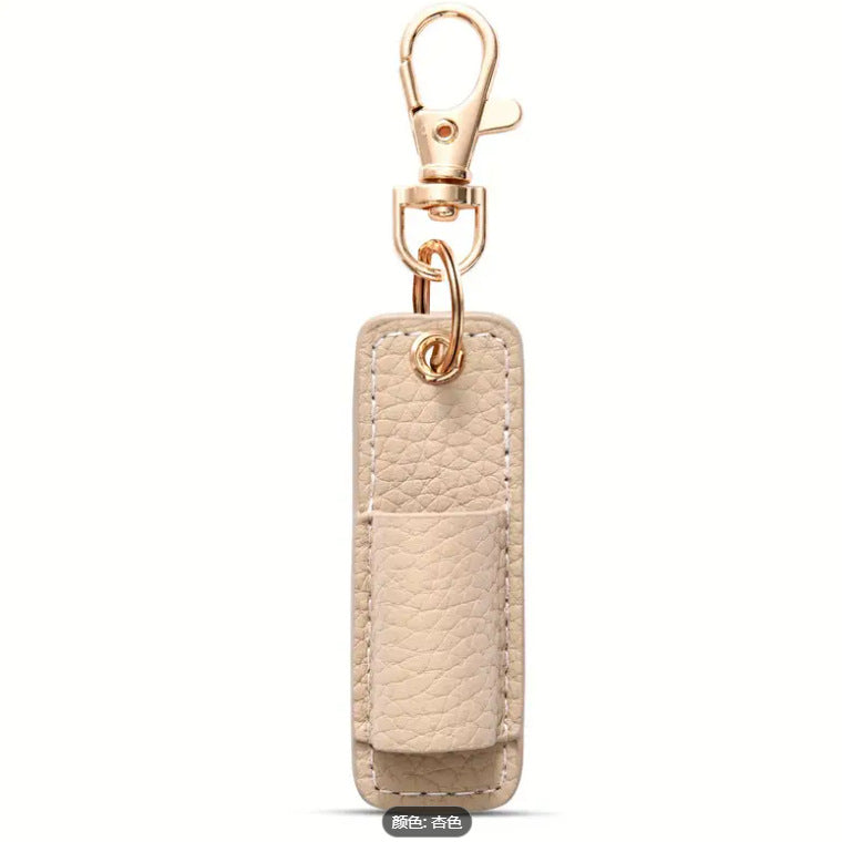 Neck Nurse Pen Clip, Portable Keychain Pen Holder Compact Leather Office Pen Storage Clip for Professionals